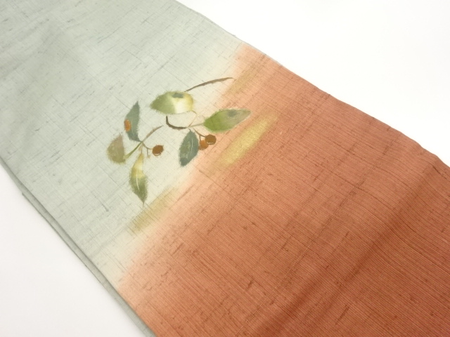 生紬金彩和紙実模様名古屋帯